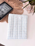 Pastel blue gingham kindle/e-reader sleeve