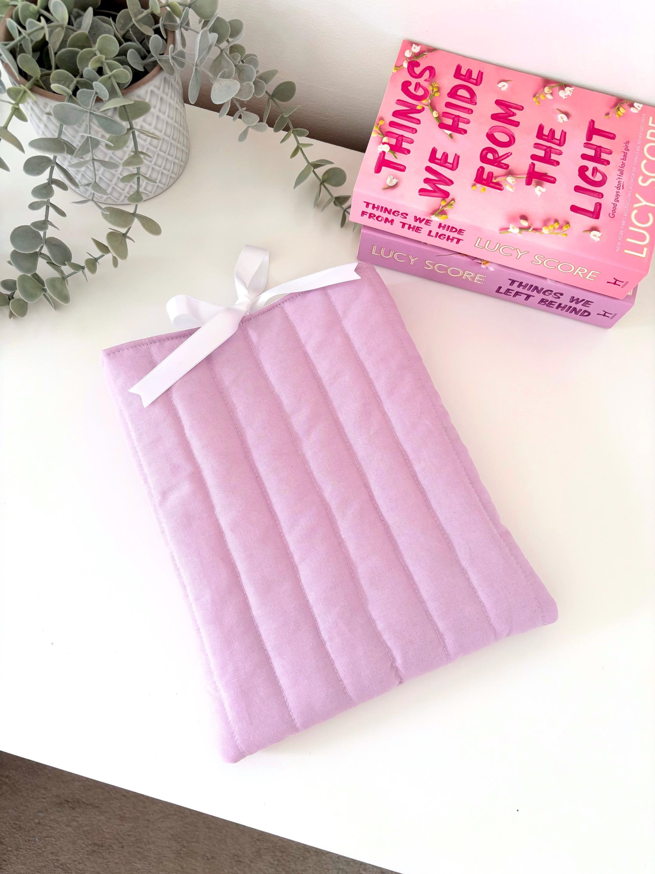 Lilac quilted book sleeve