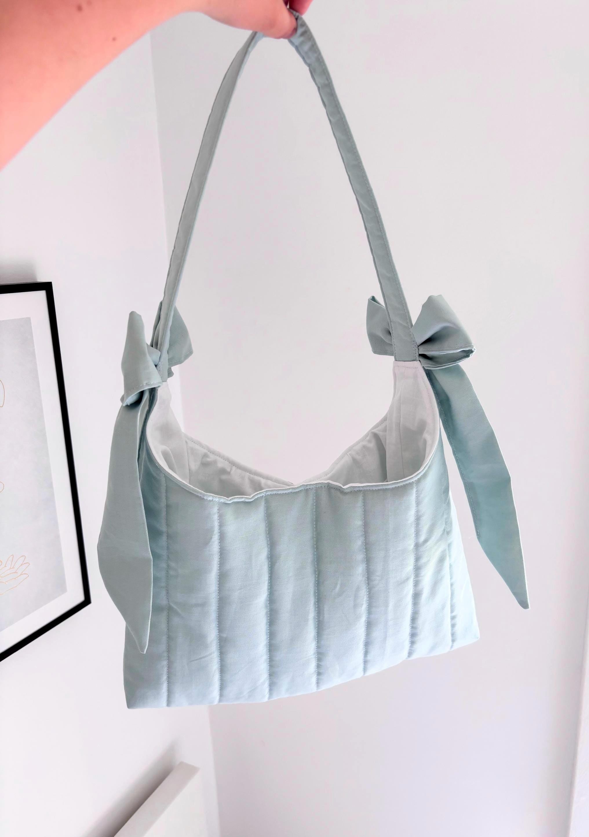 Duck egg mini bow shoulder bag