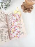 Floral fabric bookmark