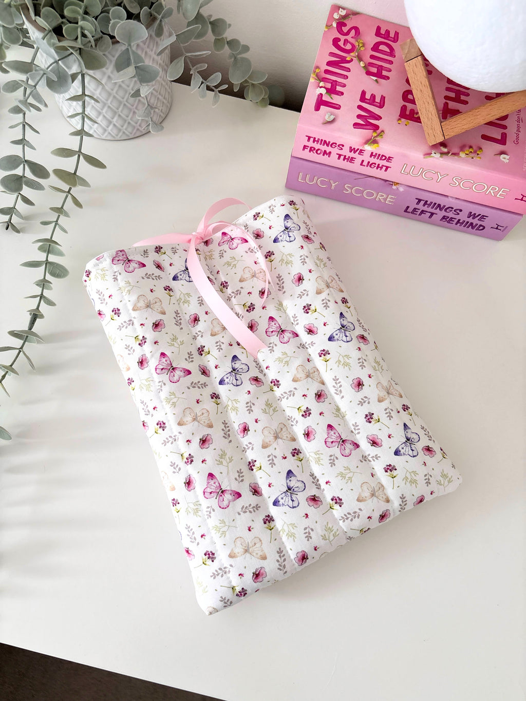 Butterfly quilted book sleeve