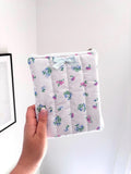 Blue floral kindle/e-reader sleeve