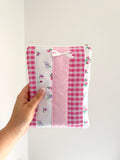 Candy pink patchwork kindle / e-reader sleeve
