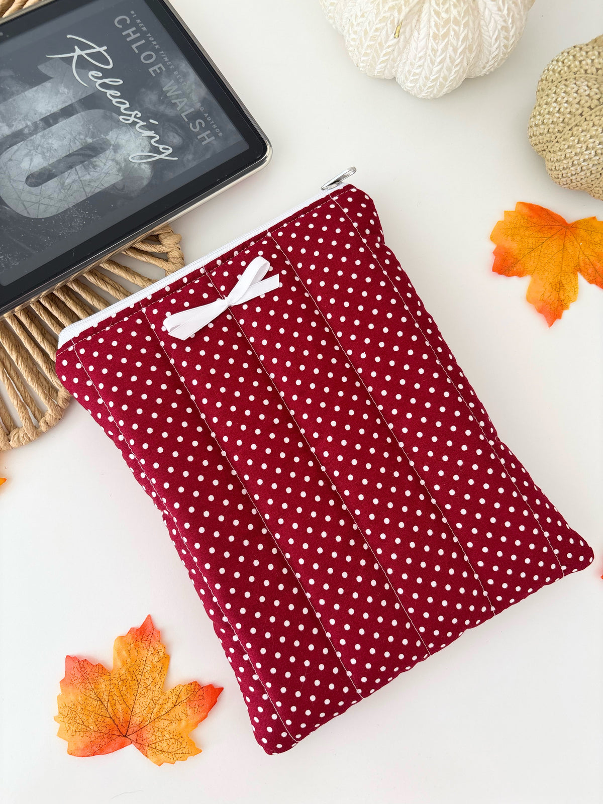 Red polka dot kindle sleeve