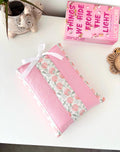 Pink citrus quilted book sleeve