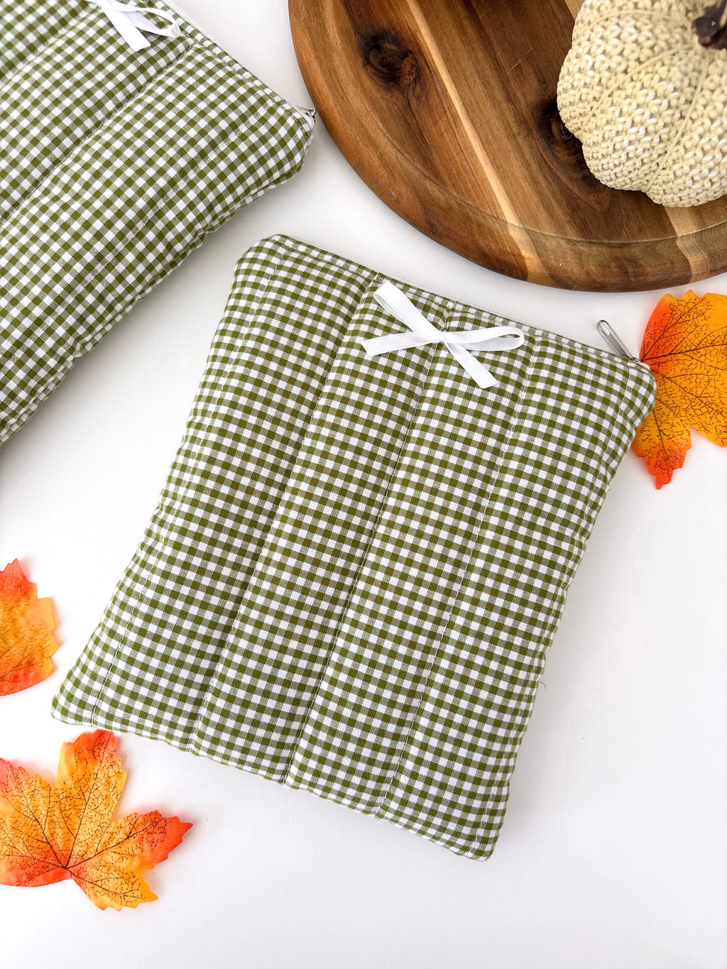 Green gingham kindle sleeve