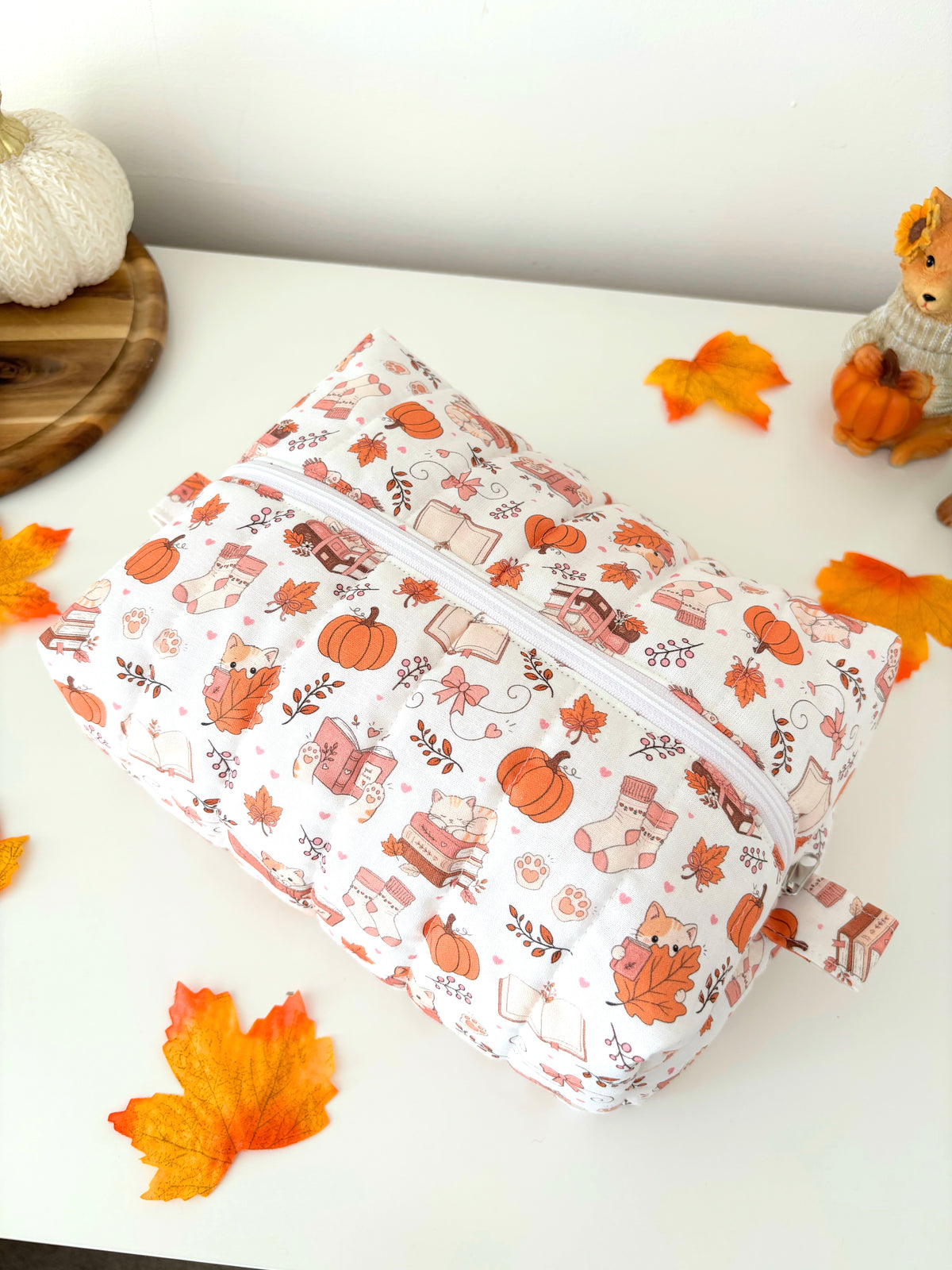 Autumn Tales boxy carry all pouch