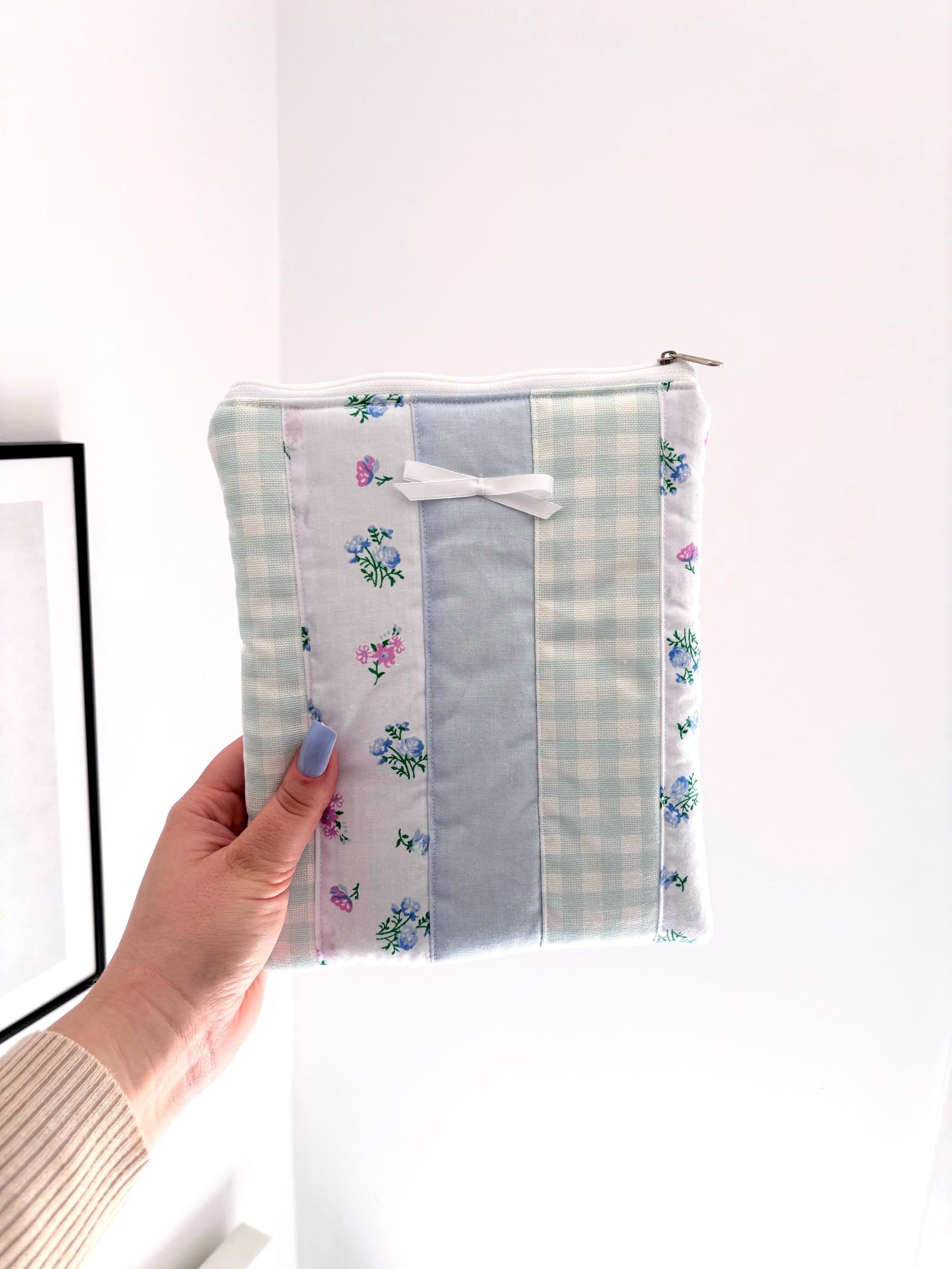 Pastel blue patchwork kindle/e-reader sleeve