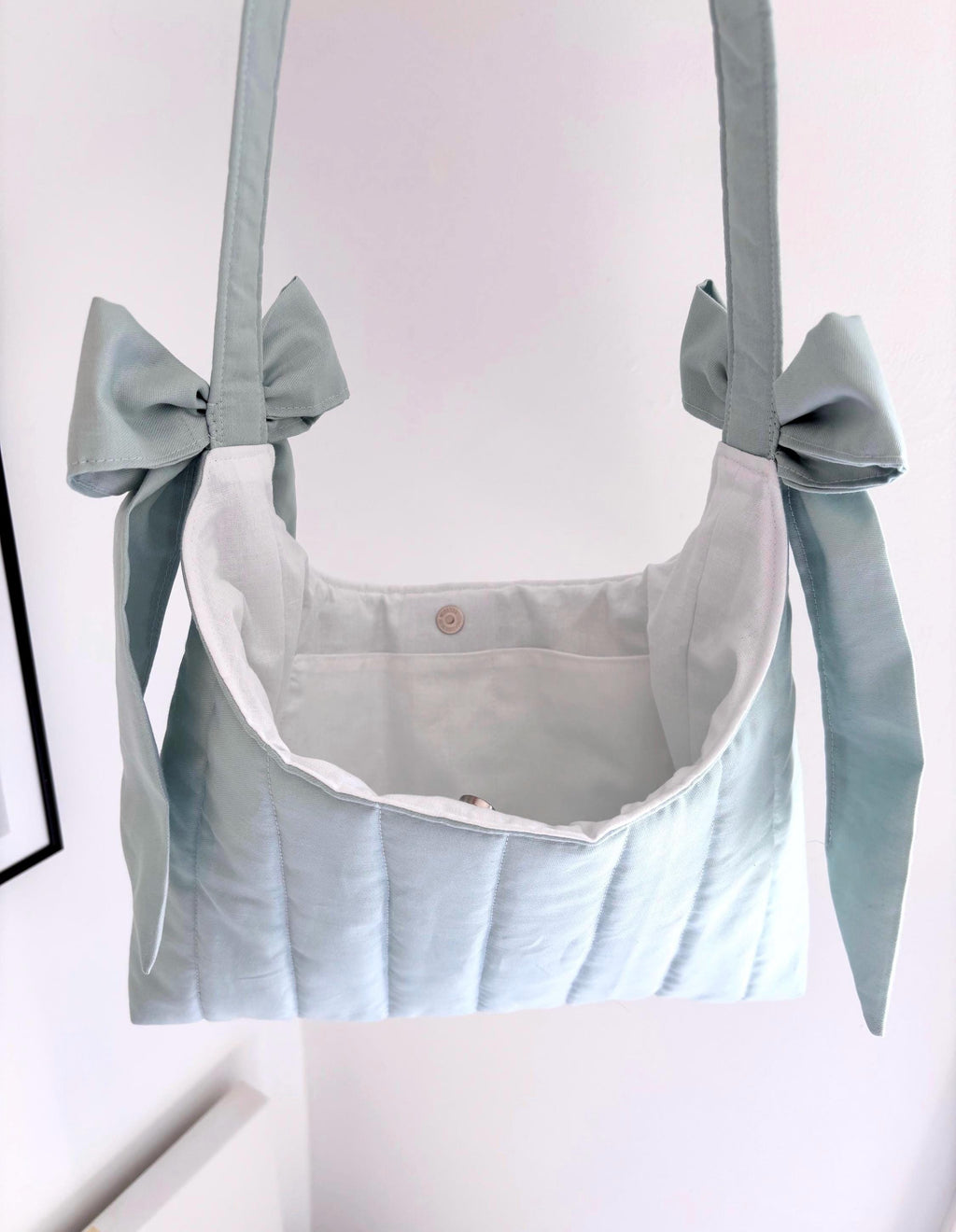 Duck egg mini bow shoulder bag