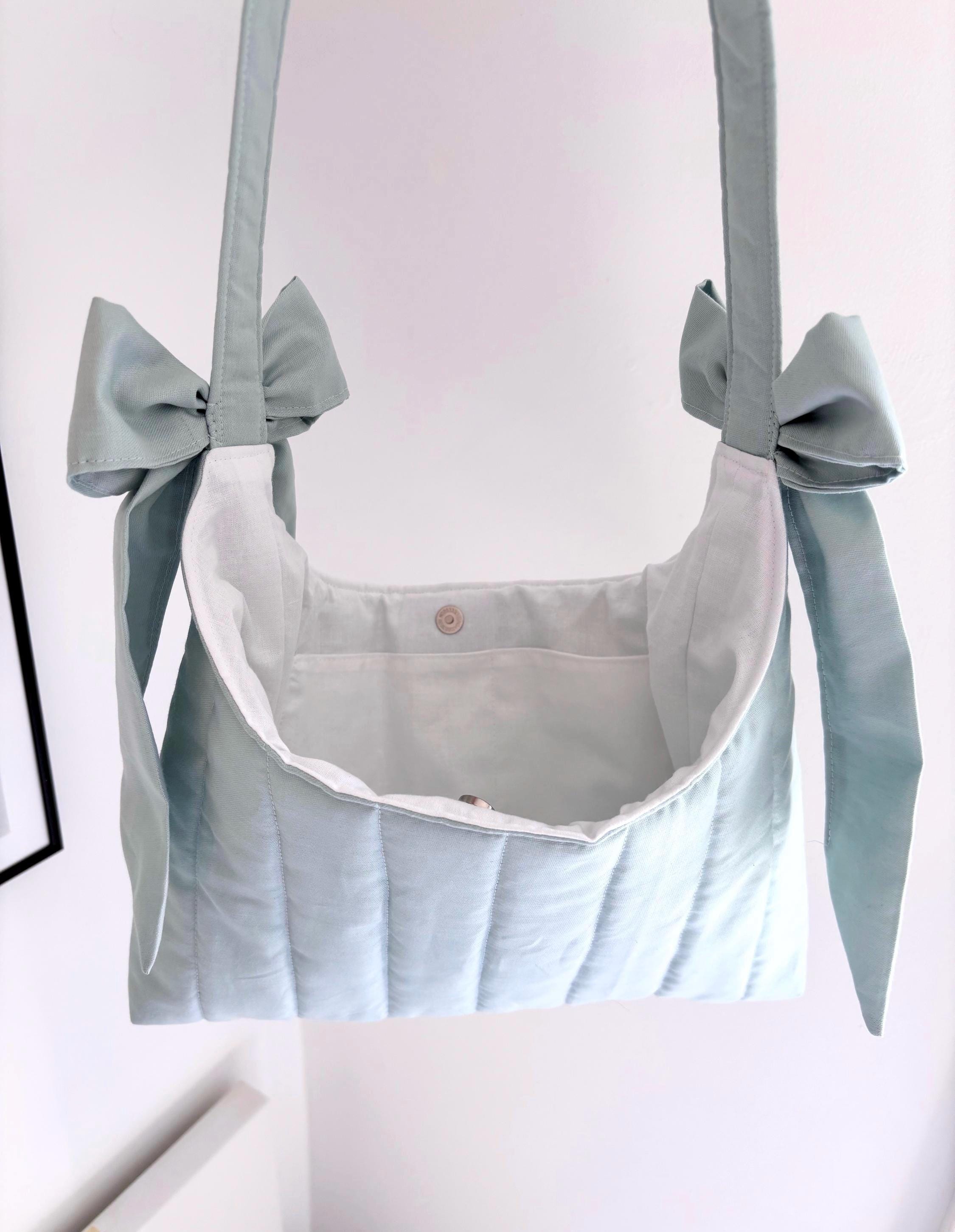 Duck egg mini bow shoulder bag