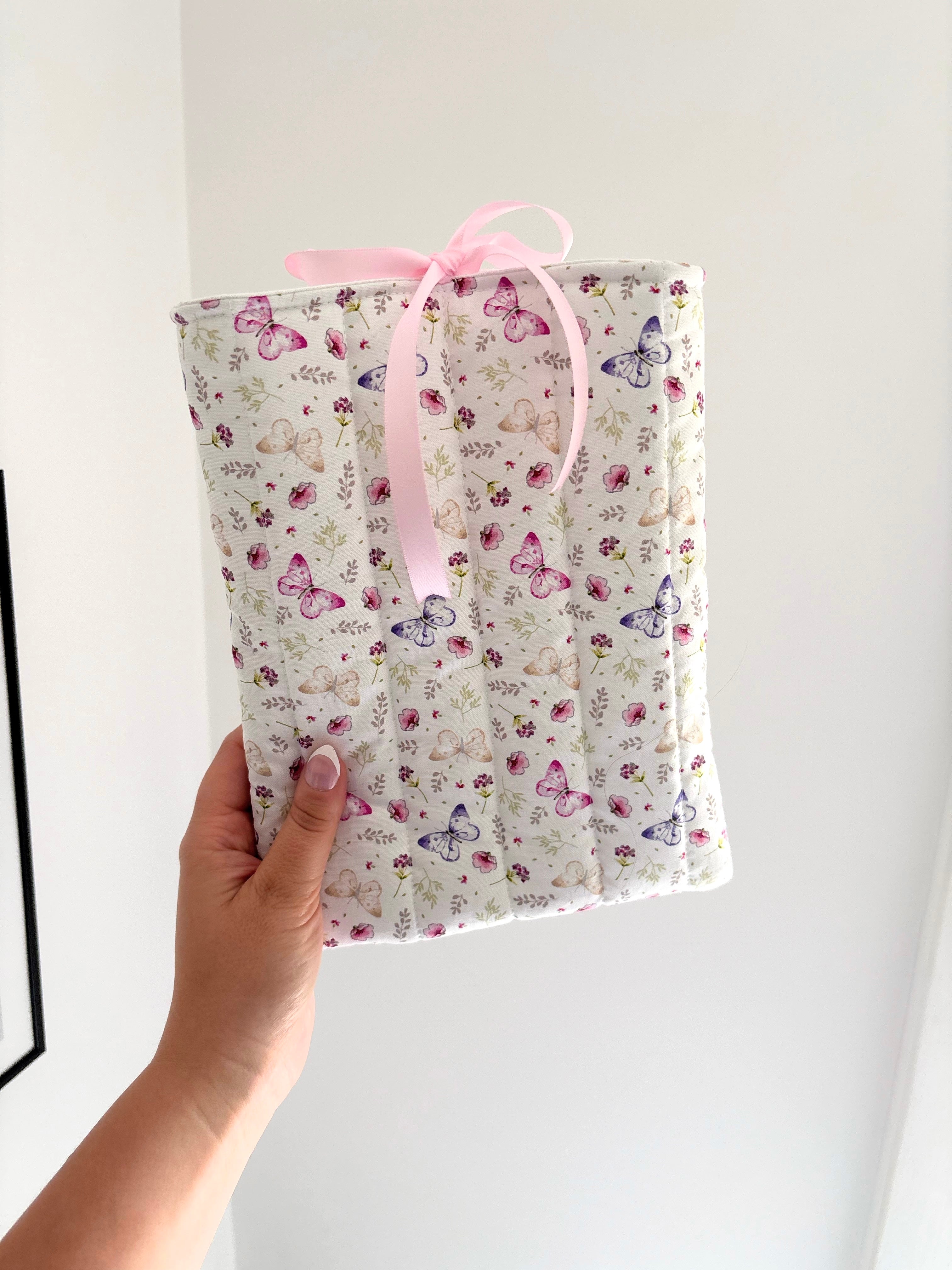 Butterfly quilted book sleeve