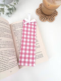 Gingham fabric bookmark