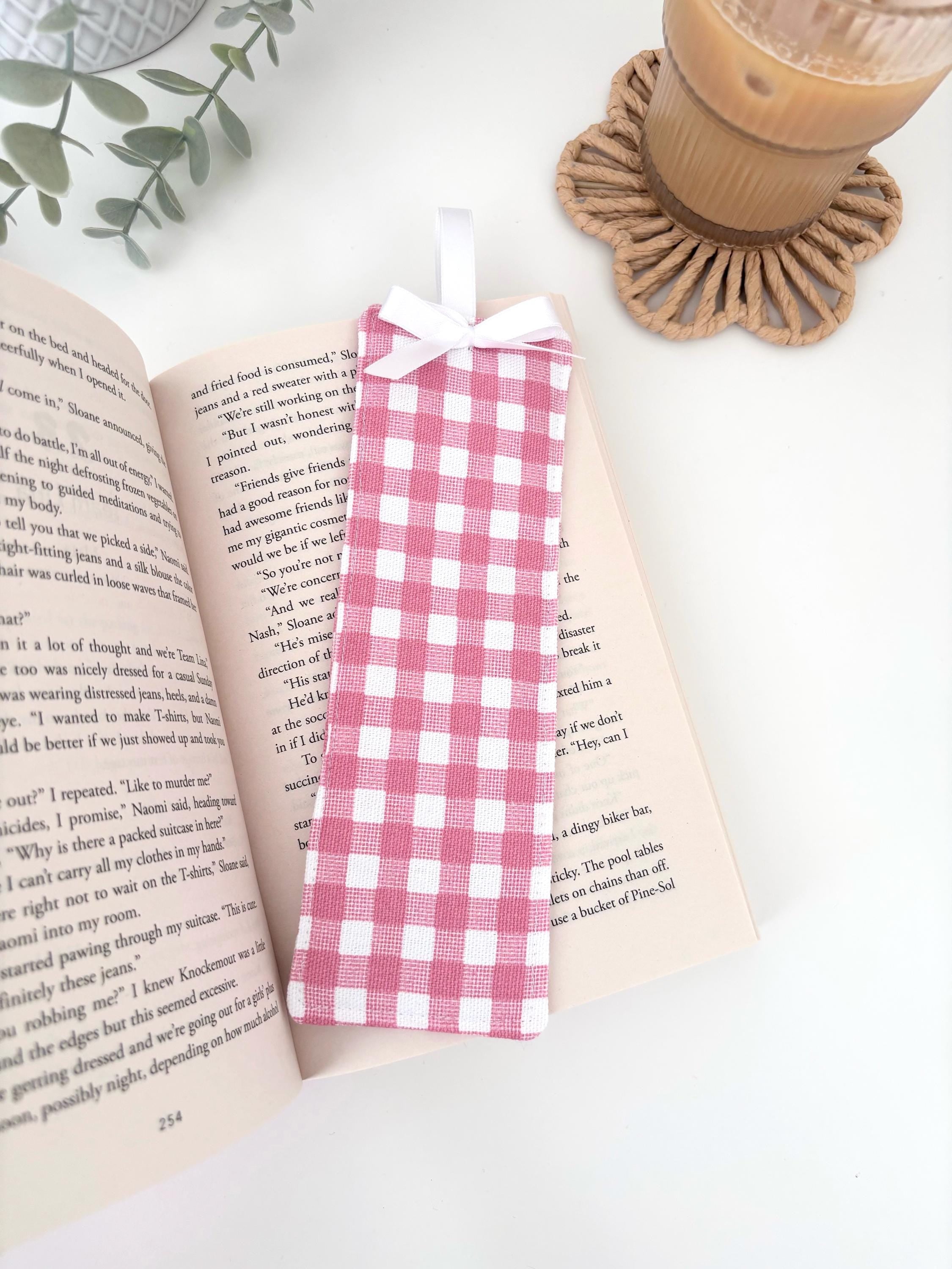 Gingham fabric bookmark