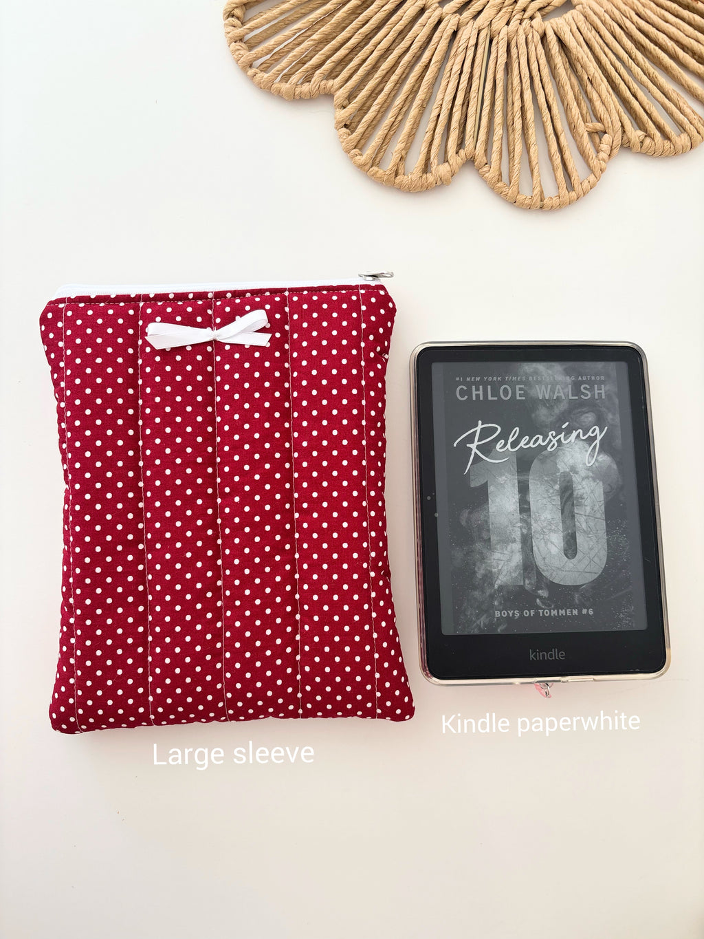 Red polka dot kindle sleeve