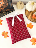 Red polka dot book sleeve