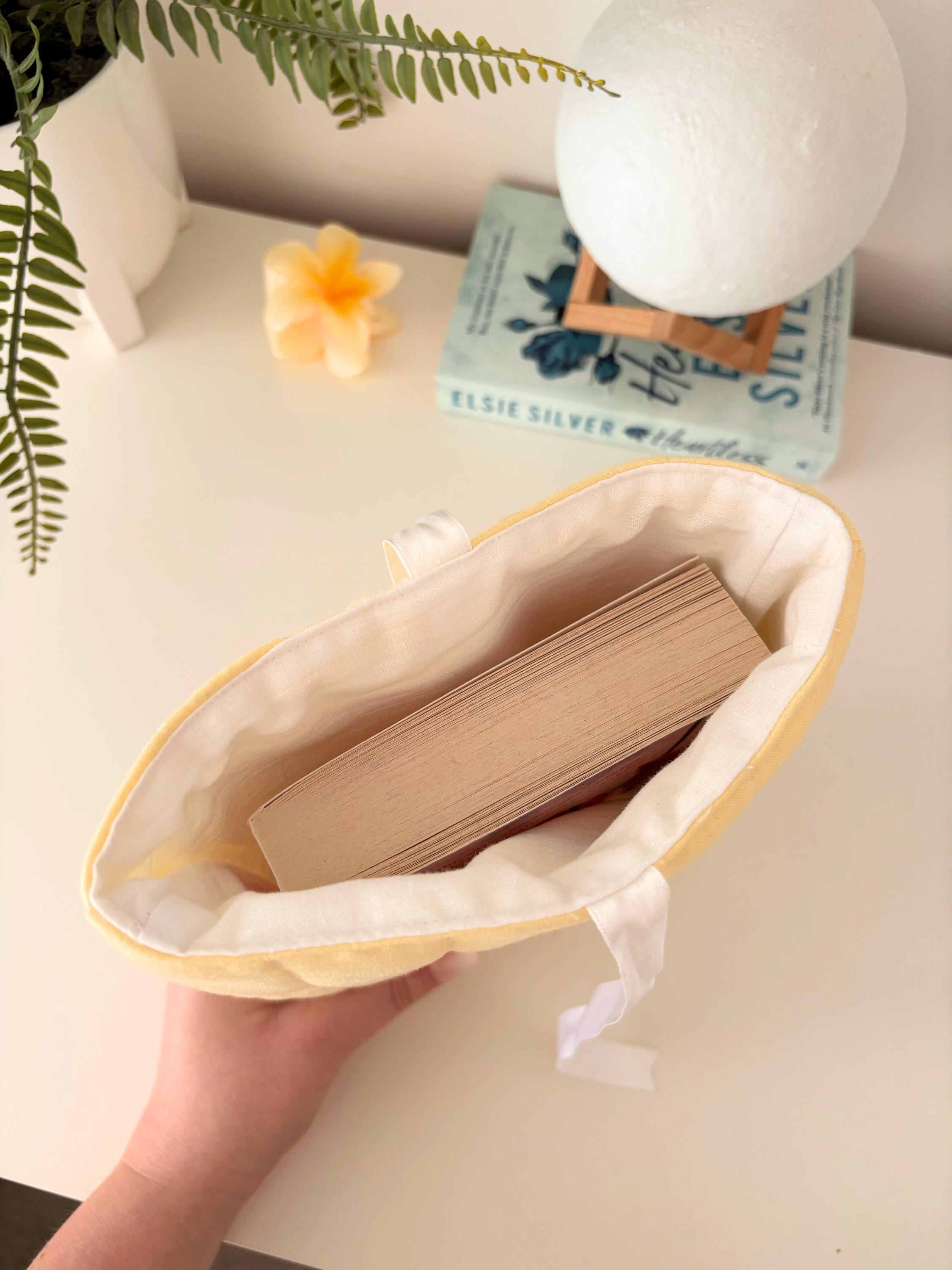 Yellow pastel quilted book sleeve
