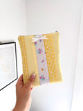 Pastel yellow floral patchwork kindle/e-reader sleeve