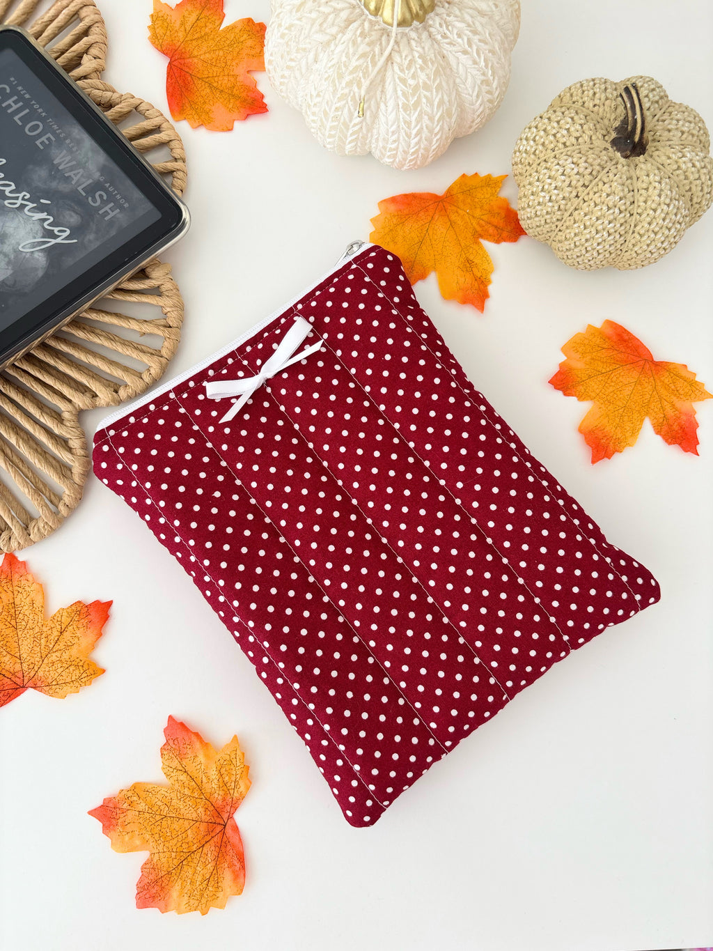 Red polka dot kindle sleeve