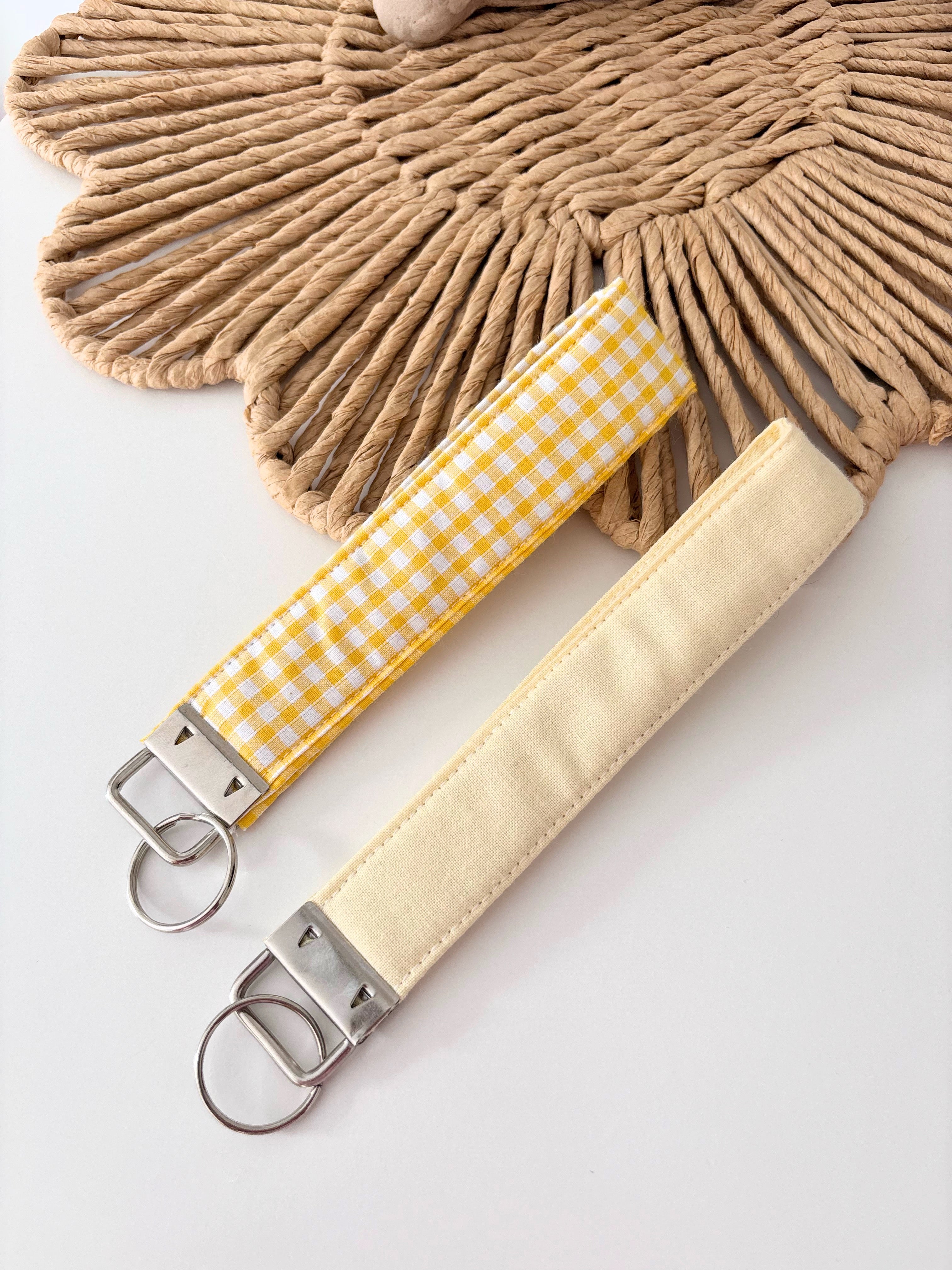 Pastel / gingham / floral wristlet