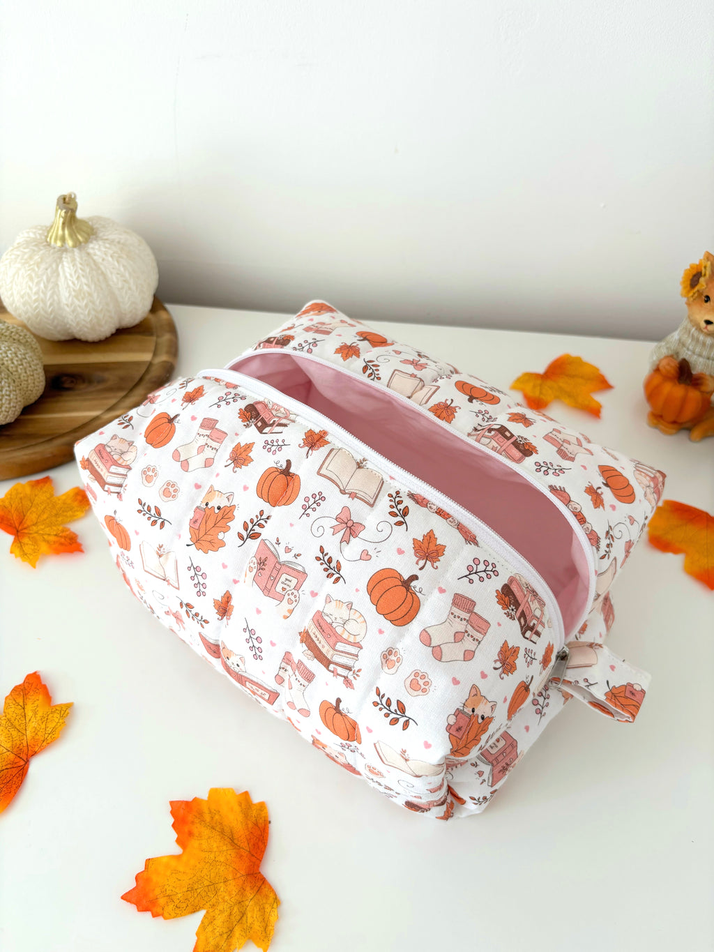Autumn Tales boxy carry all pouch
