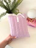 Lilac quilted book sleeve