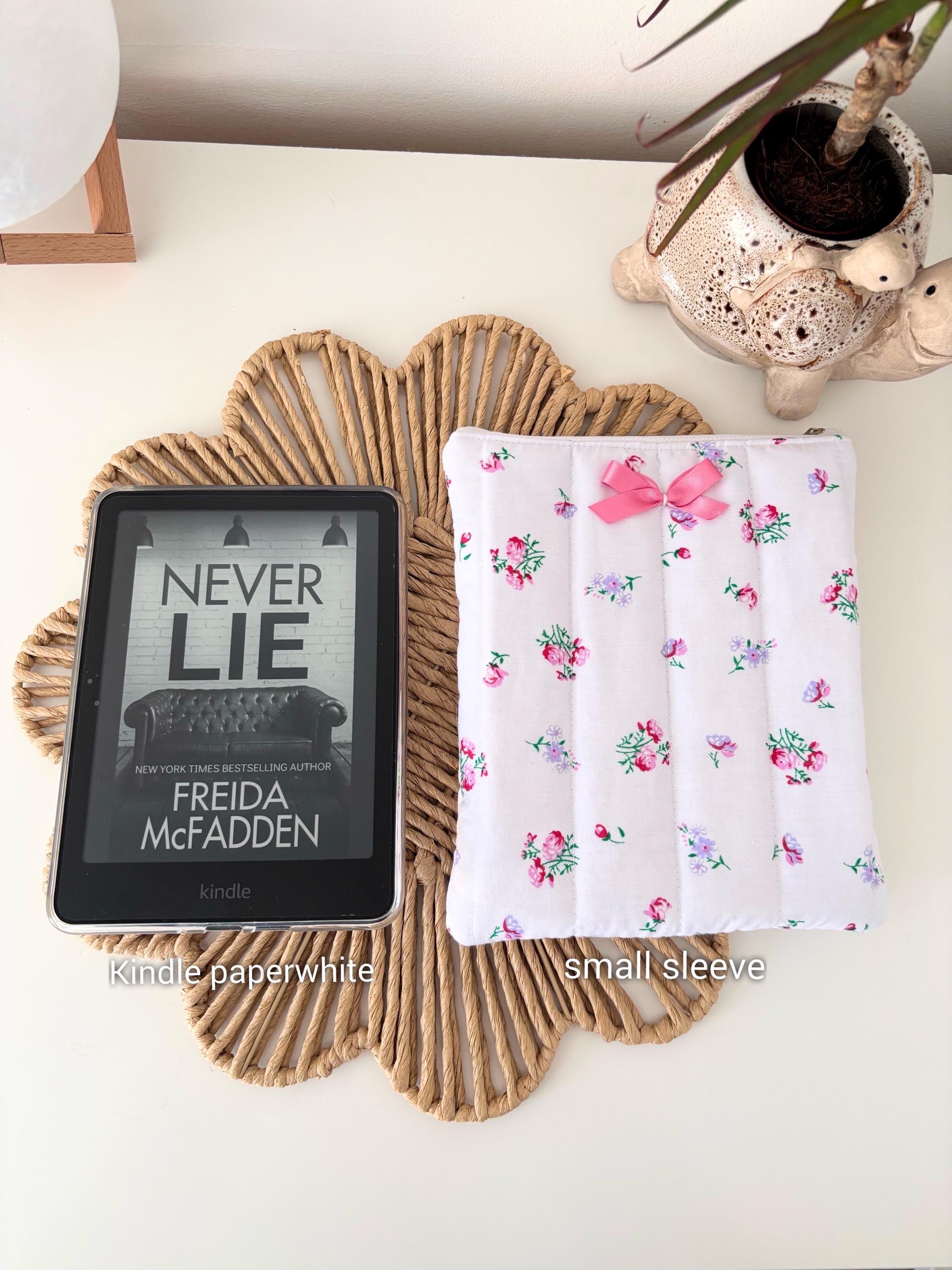 Pink floral kindle / e-reader sleeve