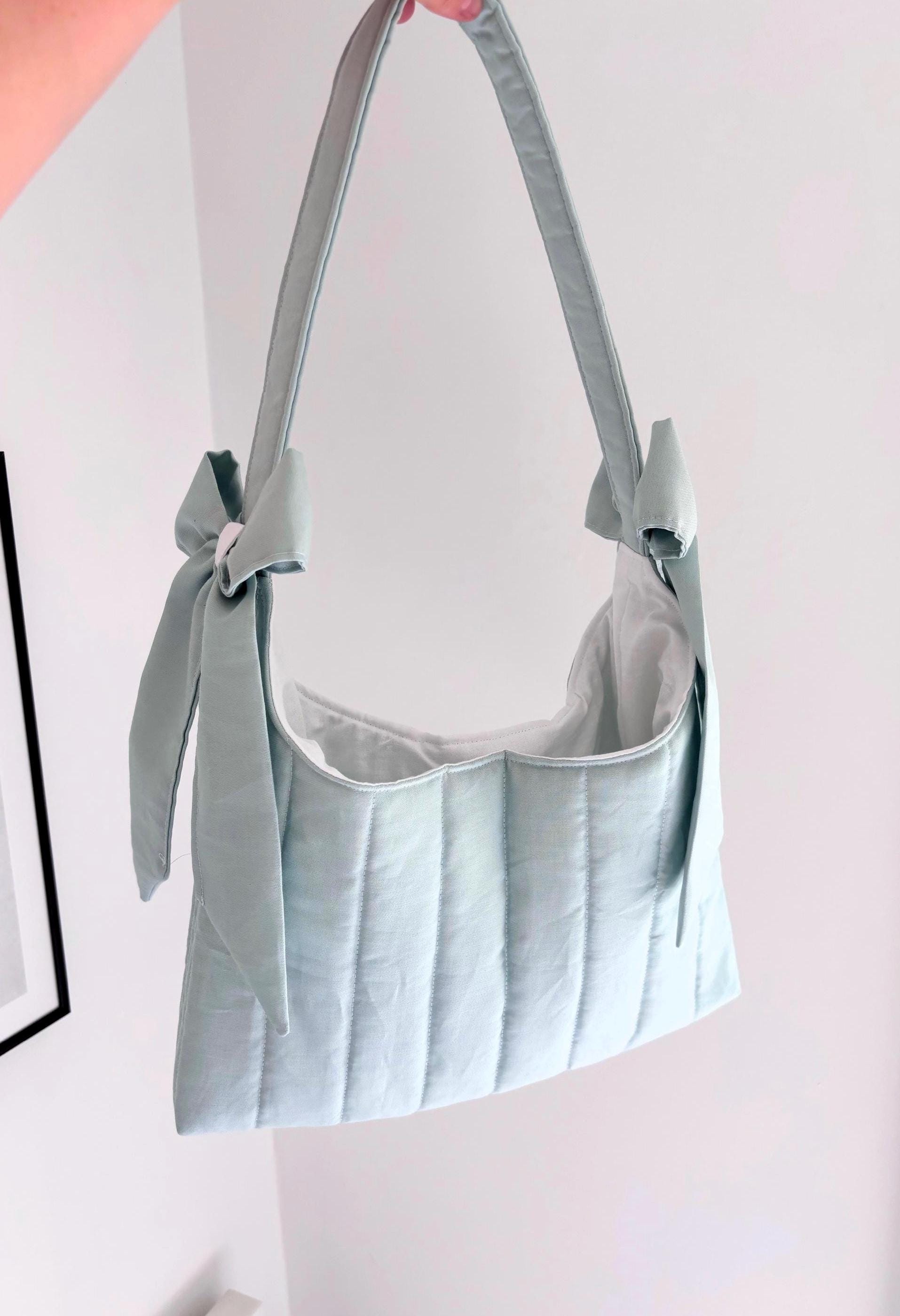 Duck egg mini bow shoulder bag